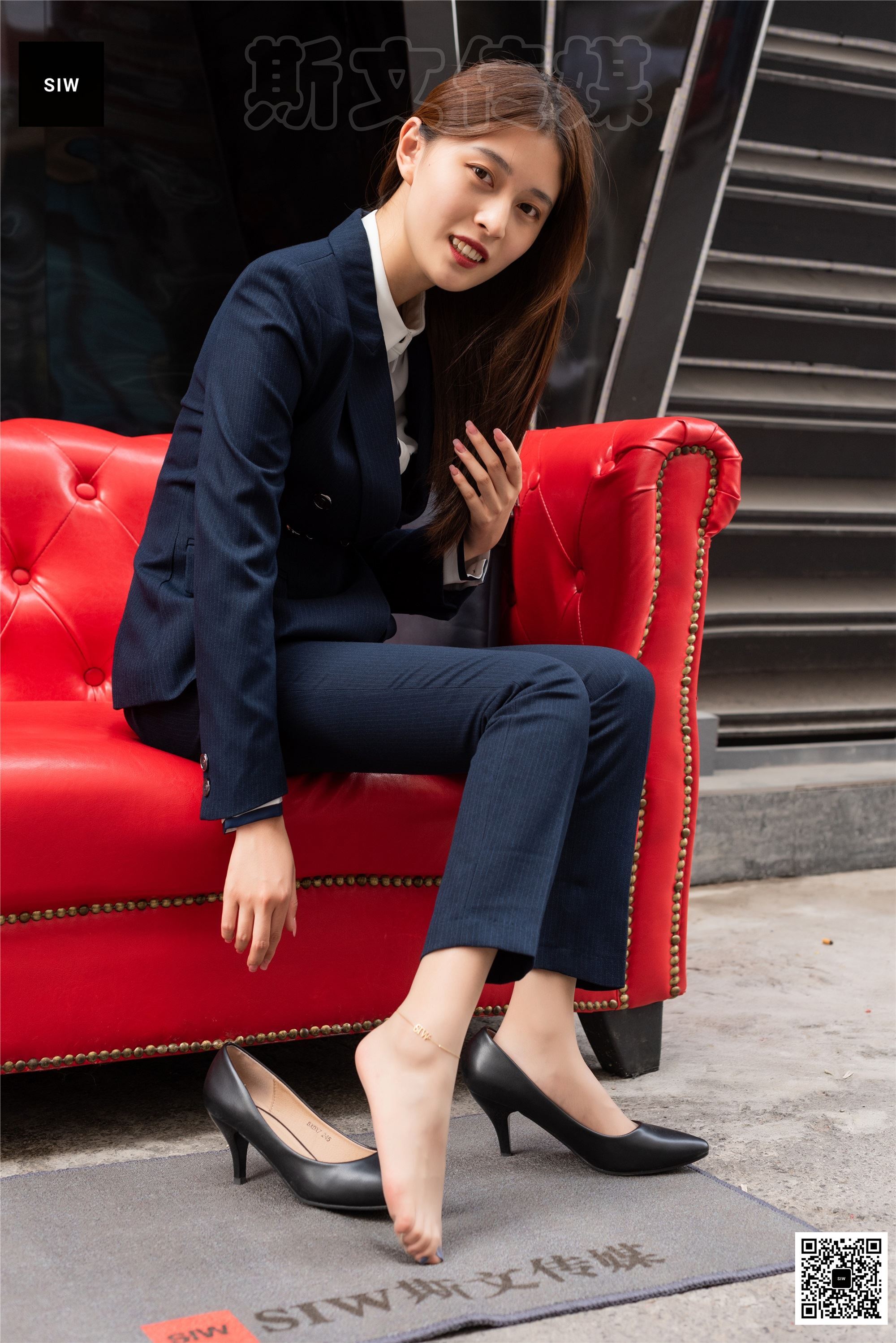 SIW斯文传媒 055 时尚气质OL职业双排扣西装制服 - 甄珍